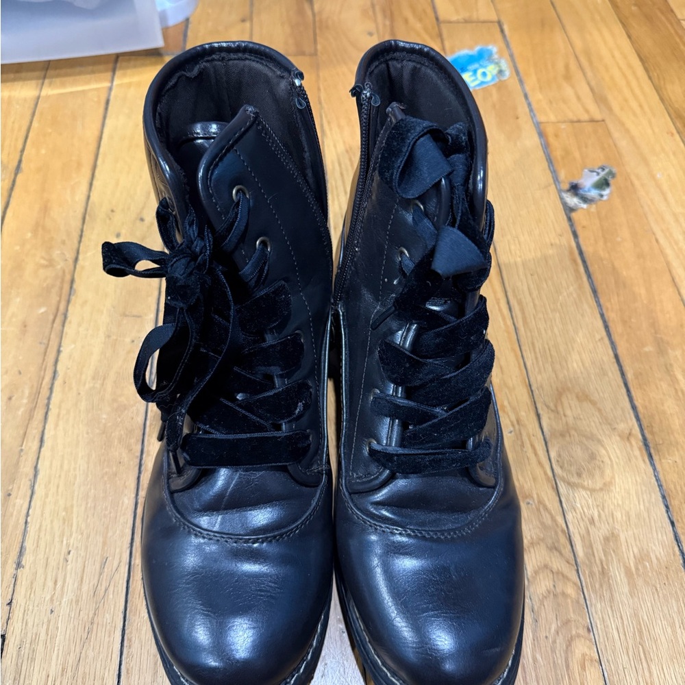 Dirty Laundry Black Lace-Up Women's Boots